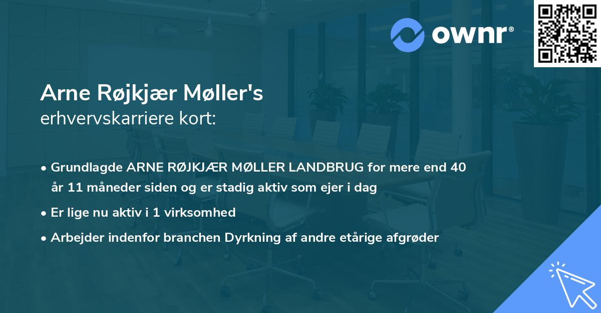 Arne Røjkjær Møller's erhvervskarriere kort
