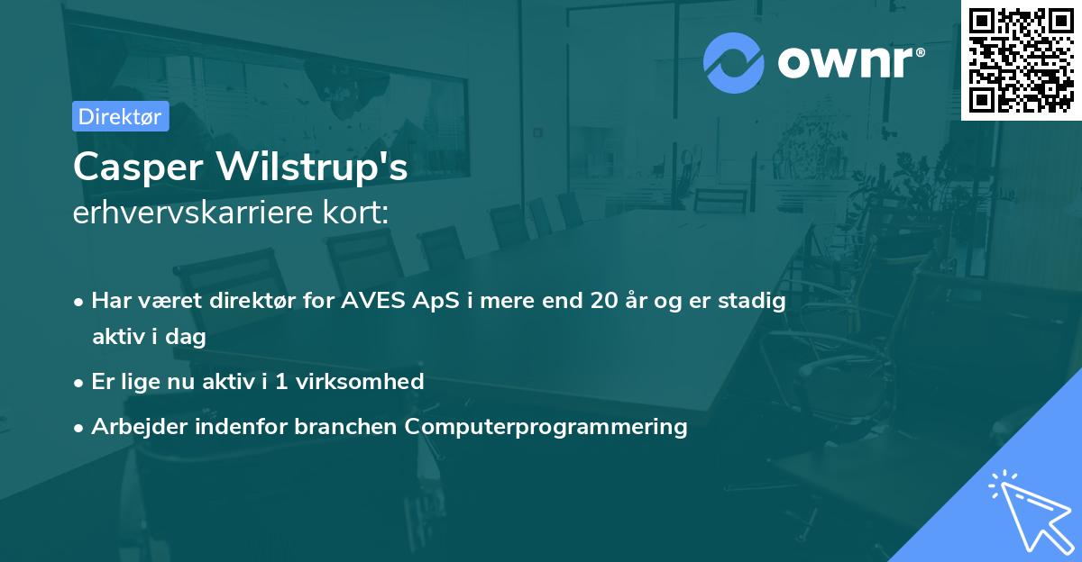 Casper Wilstrup's erhvervskarriere kort