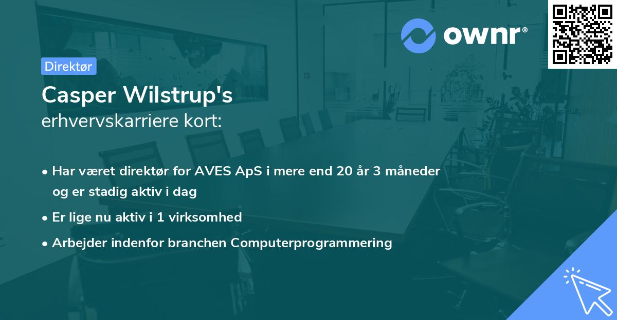 Casper Wilstrup's erhvervskarriere kort