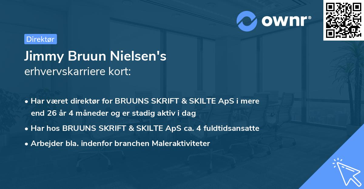 Jimmy Bruun Nielsen's erhvervskarriere kort