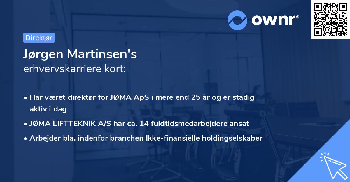 Jørgen Martinsen's erhvervskarriere kort