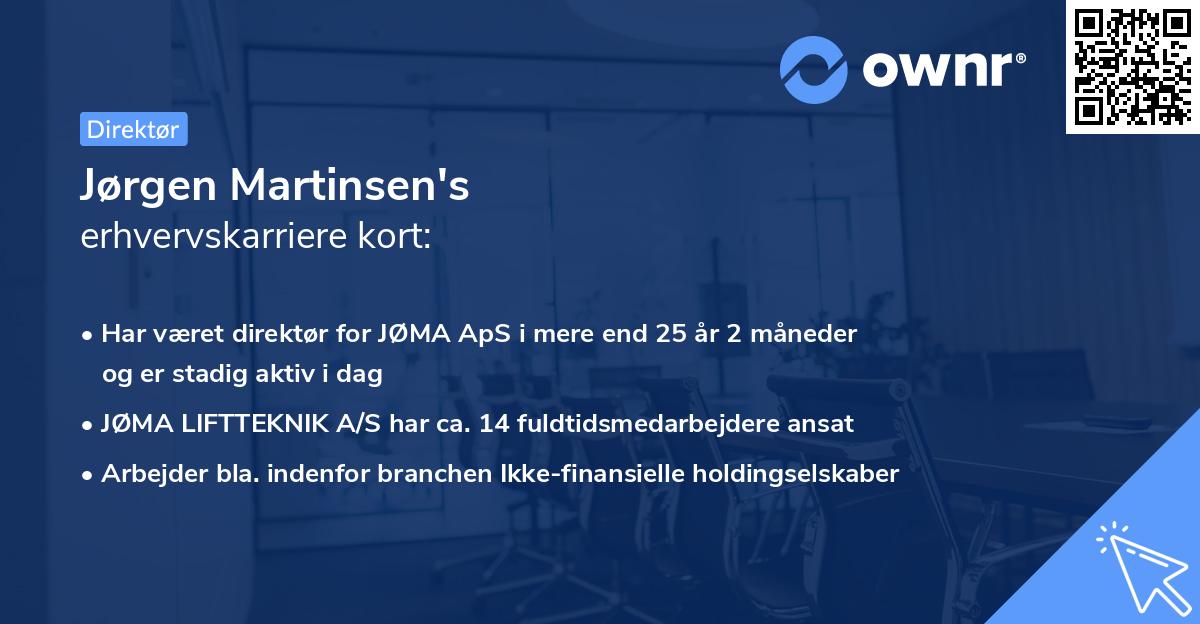 Jørgen Martinsen's erhvervskarriere kort
