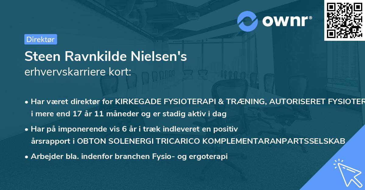 Steen Ravnkilde Nielsen's erhvervskarriere kort
