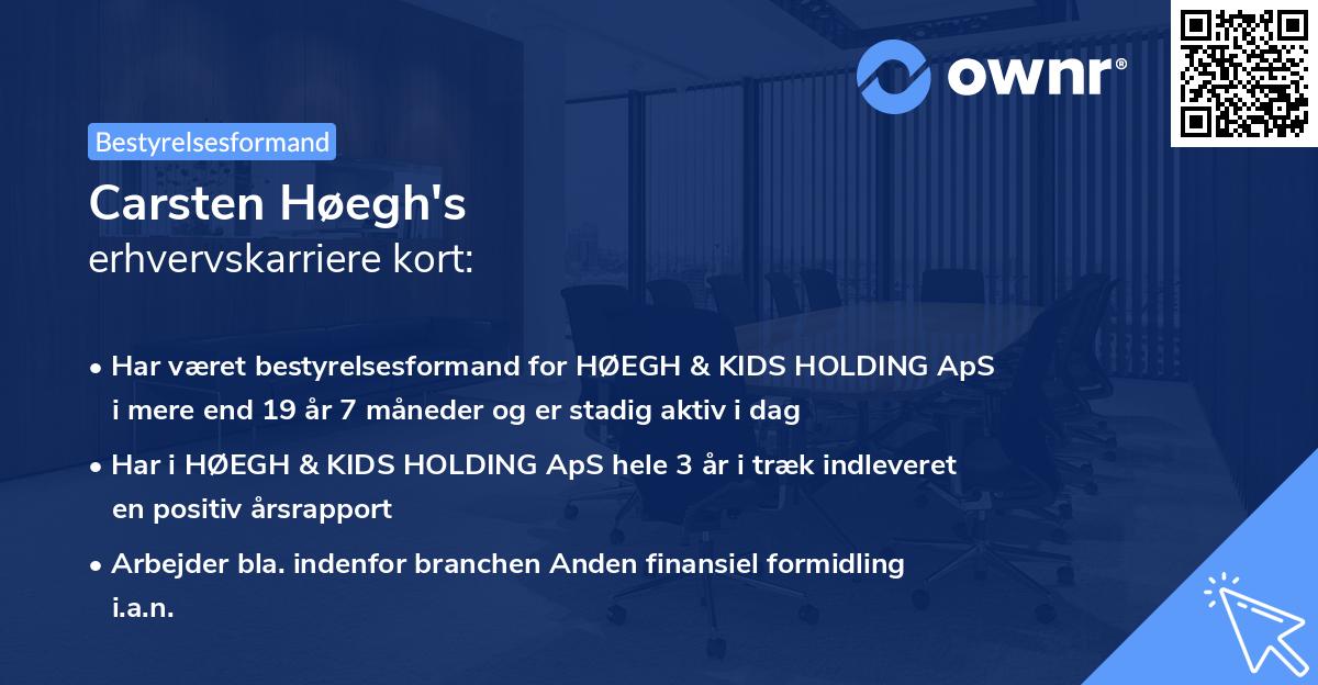 Carsten Høegh's erhvervskarriere kort