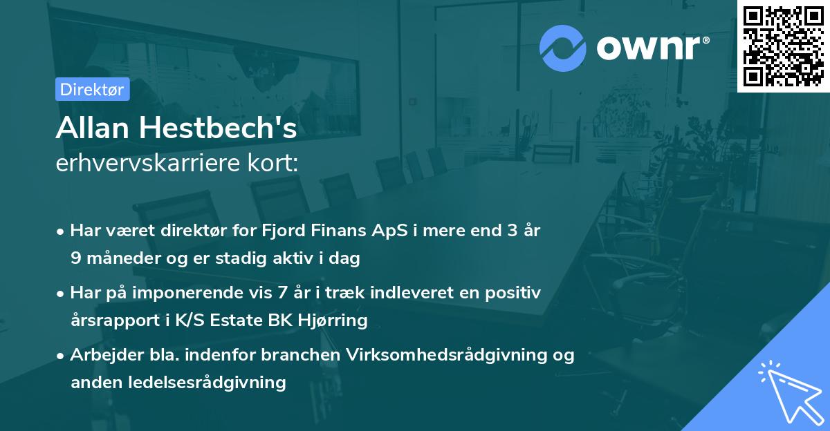 Allan Hestbech's erhvervskarriere kort