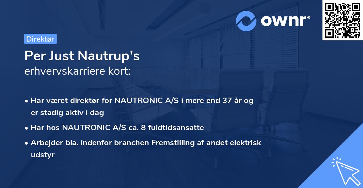 Per Just Nautrup's erhvervskarriere kort