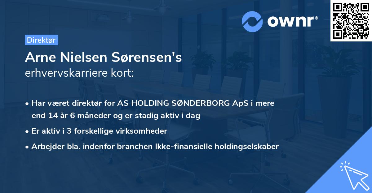Arne Nielsen Sørensen's erhvervskarriere kort