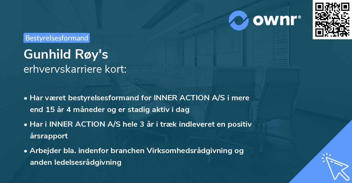 Gunhild Røy's erhvervskarriere kort