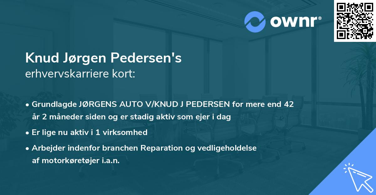 Knud Jørgen Pedersen's erhvervskarriere kort