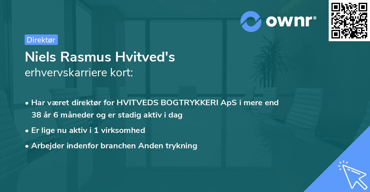 Niels Rasmus Hvitved's erhvervskarriere kort