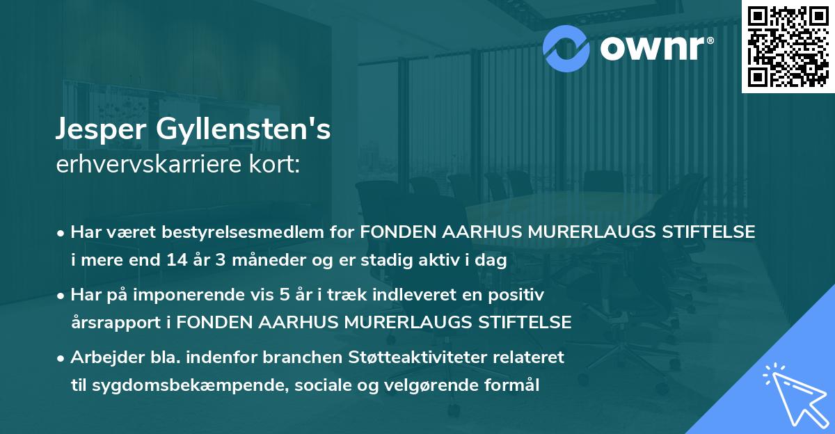 Jesper Gyllensten's erhvervskarriere kort
