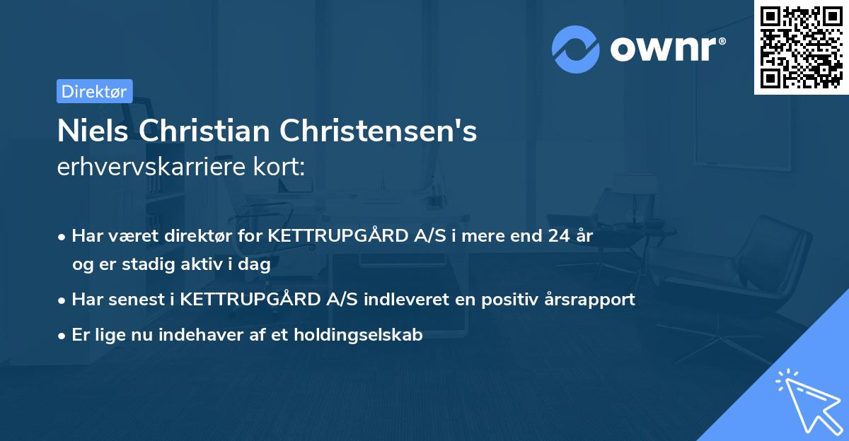 Niels Christian Christensen's erhvervskarriere kort
