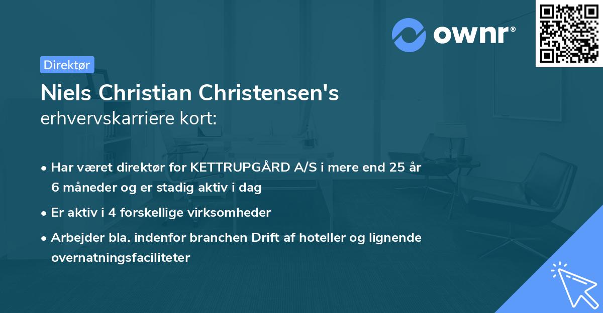 Niels Christian Christensen's erhvervskarriere kort