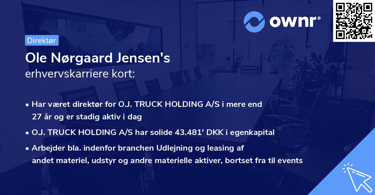 Ole Nørgaard Jensen's erhvervskarriere kort