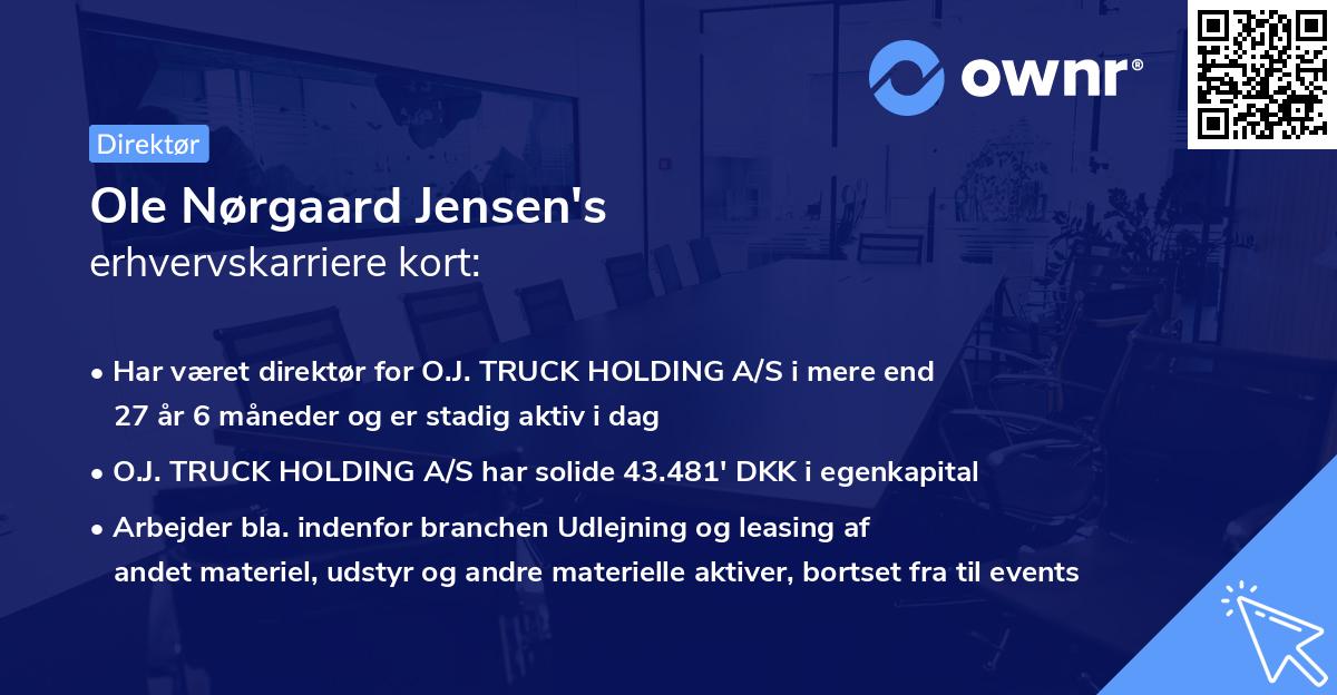 Ole Nørgaard Jensen's erhvervskarriere kort