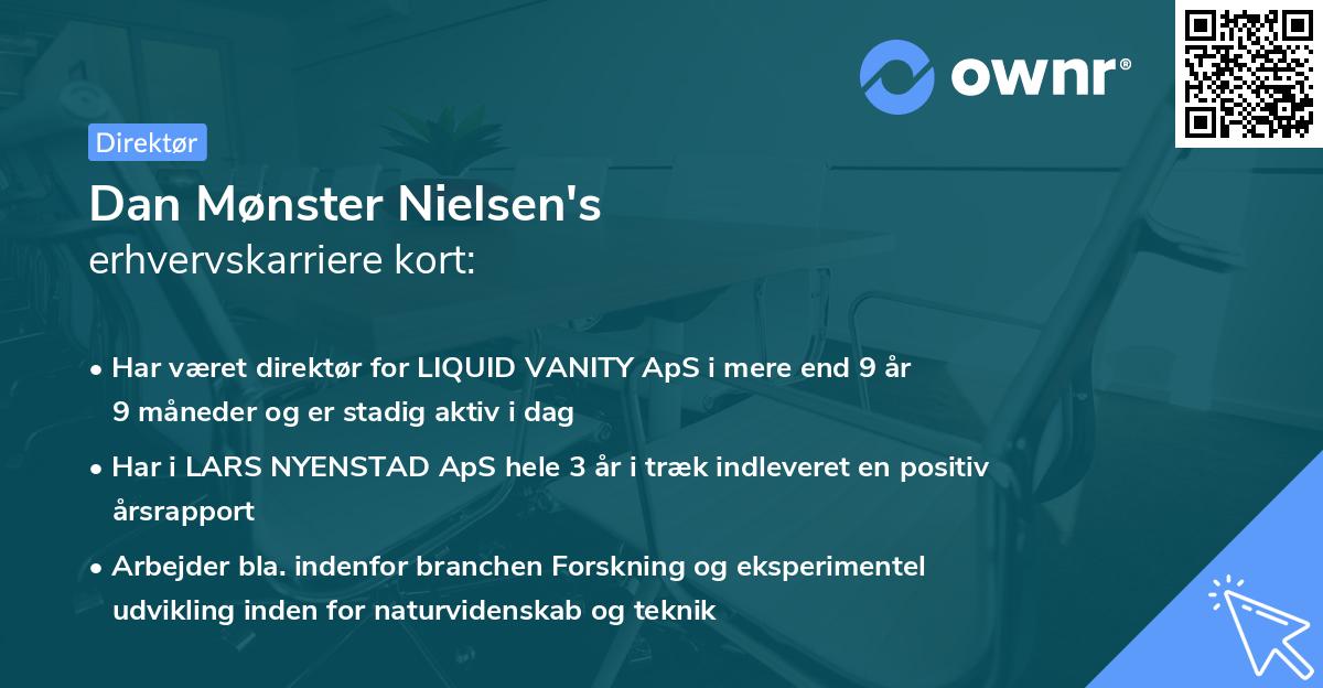 Dan Mønster Nielsen's erhvervskarriere kort