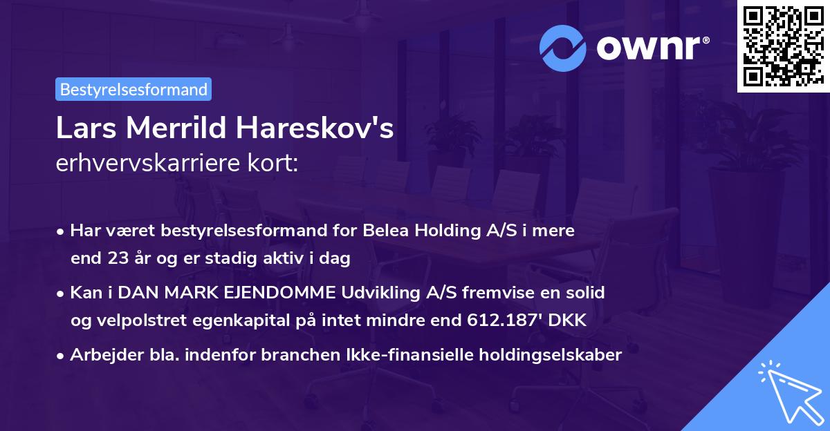Lars Merrild Hareskov's erhvervskarriere kort