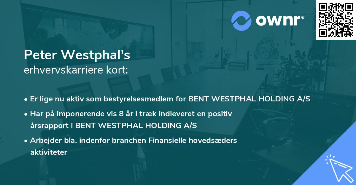 Peter Westphal's erhvervskarriere kort