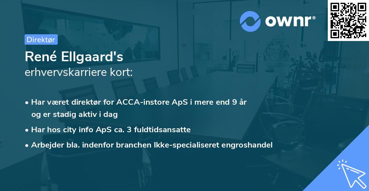 René Ellgaard's erhvervskarriere kort
