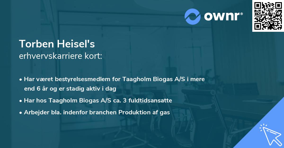 Torben Heisel's erhvervskarriere kort