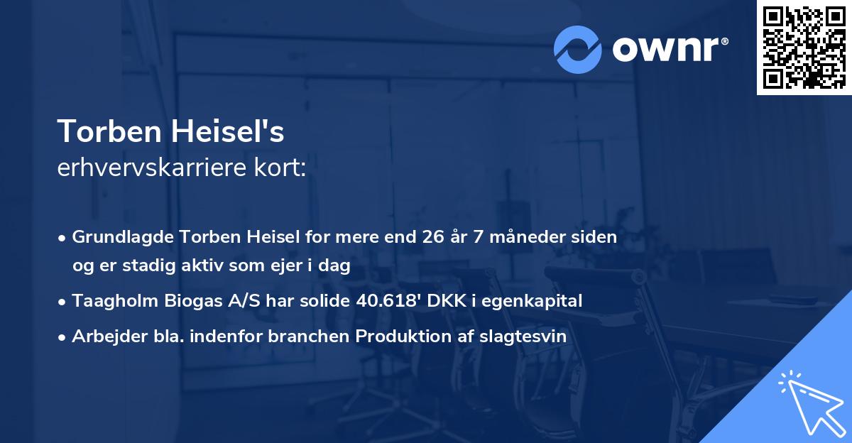 Torben Heisel's erhvervskarriere kort