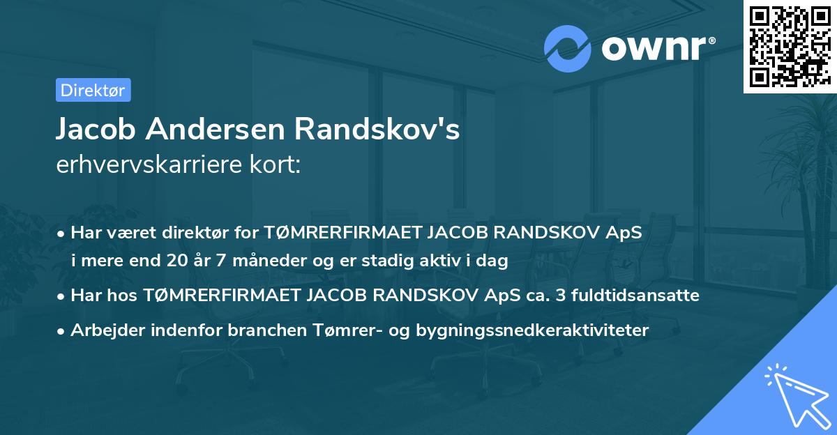Jacob Andersen Randskov's erhvervskarriere kort