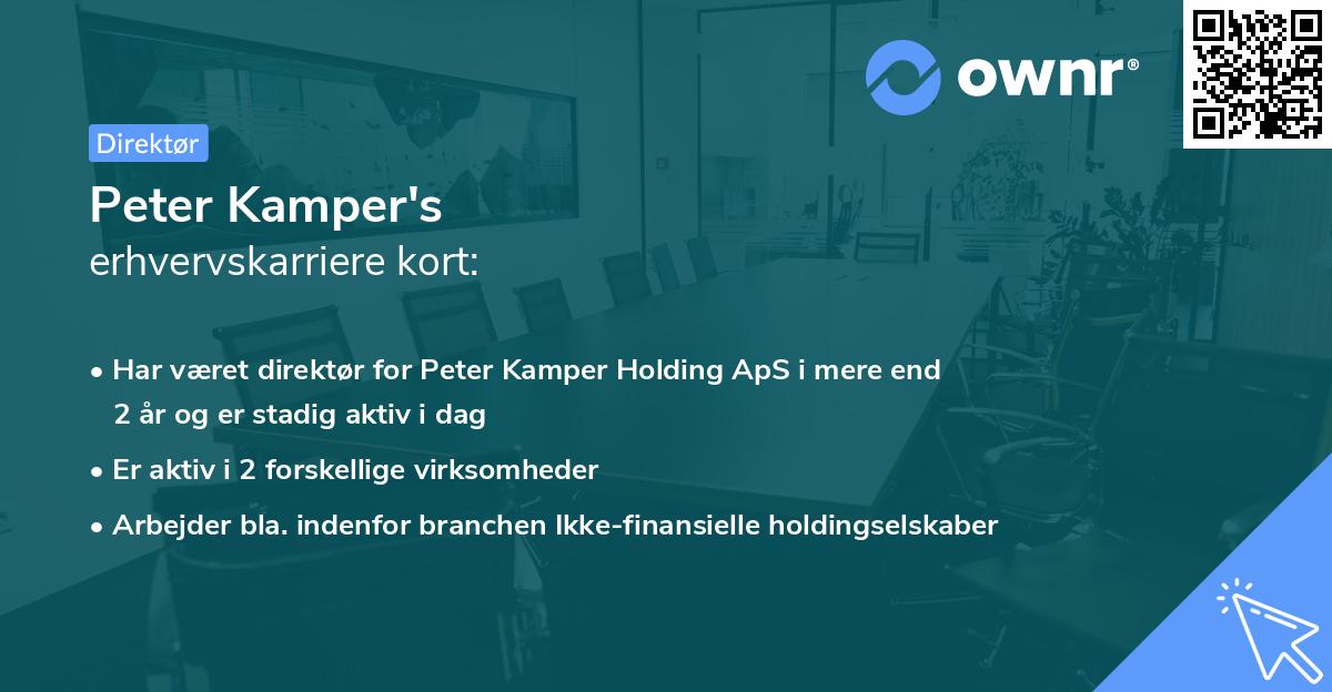 Peter Kamper's erhvervskarriere kort