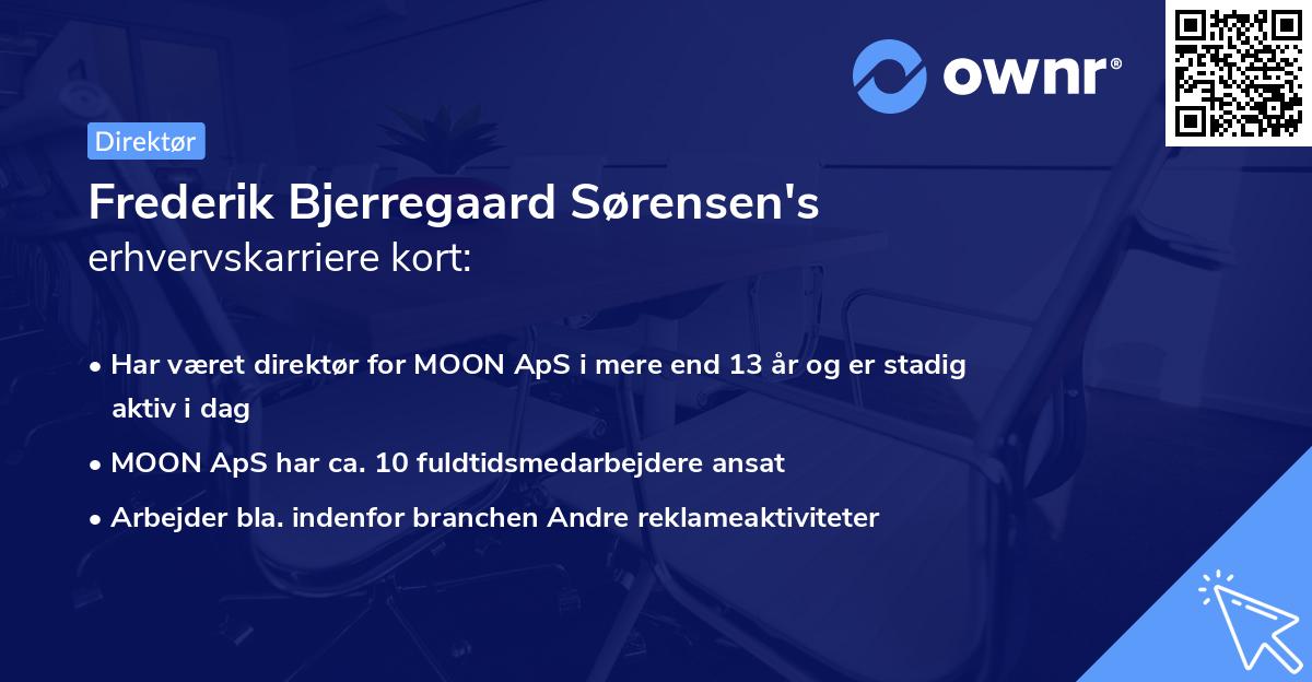 Frederik Bjerregaard Sørensen's erhvervskarriere kort