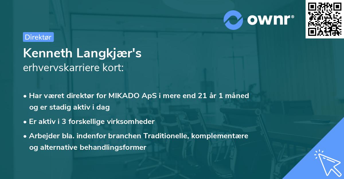 Kenneth Langkjær's erhvervskarriere kort