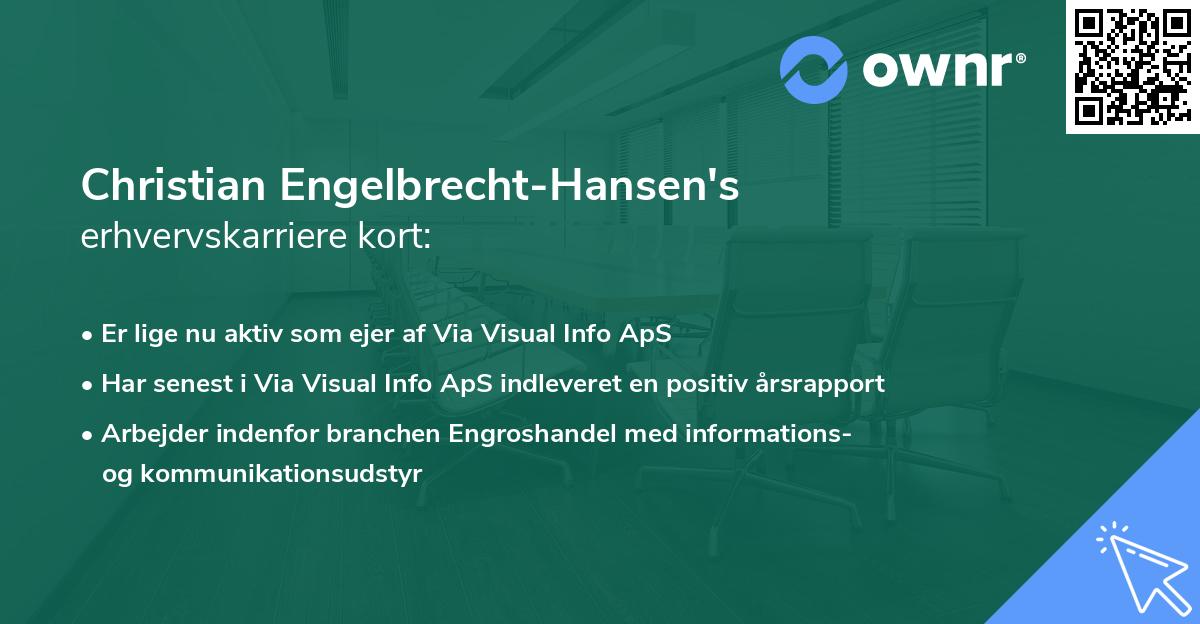 Christian Engelbrecht-Hansen's erhvervskarriere kort