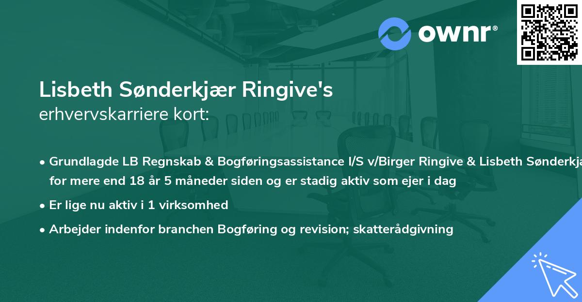 Lisbeth Sønderkjær Ringive's erhvervskarriere kort