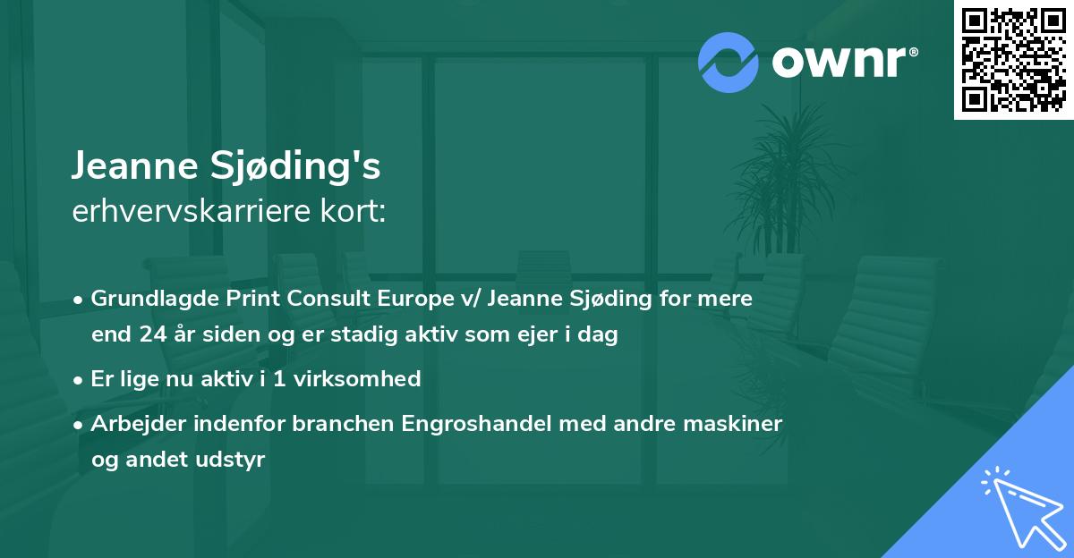 Jeanne Sjøding's erhvervskarriere kort