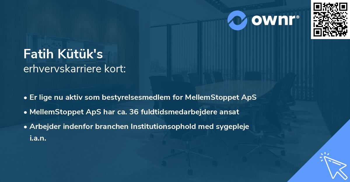 Fatih Kütük's erhvervskarriere kort