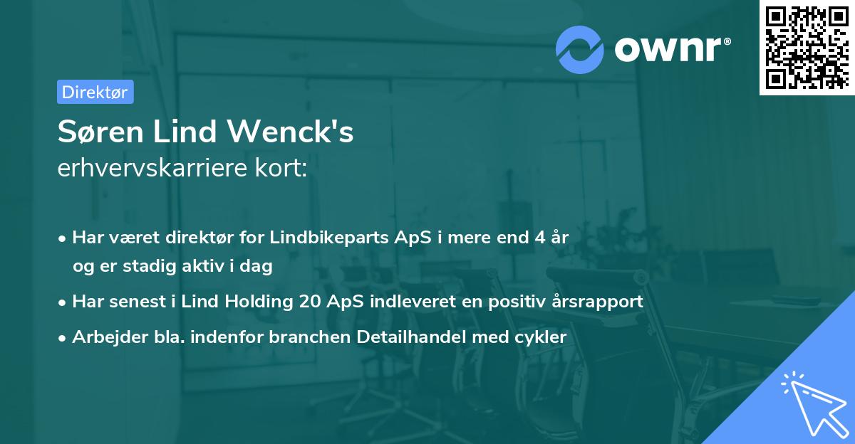 Søren Lind Wenck's erhvervskarriere kort