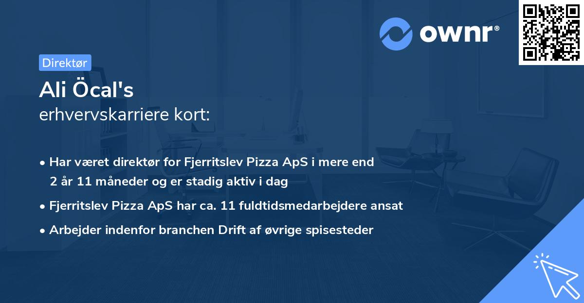 Ali Öcal's erhvervskarriere kort