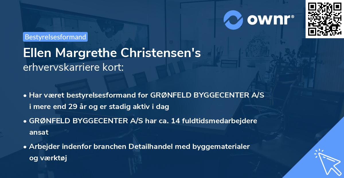Ellen Margrethe Christensen's erhvervskarriere kort