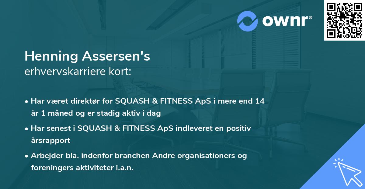Henning Assersen's erhvervskarriere kort