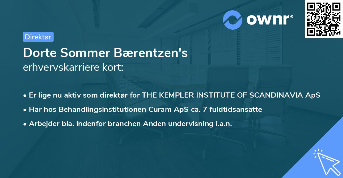 Dorte Sommer Bærentzen's erhvervskarriere kort