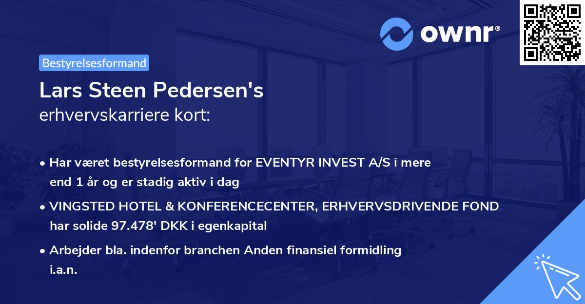 Lars Steen Pedersen's erhvervskarriere kort
