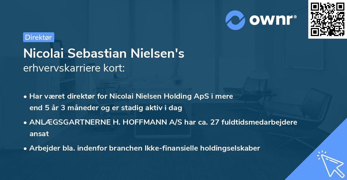 Nicolai Sebastian Nielsen's erhvervskarriere kort