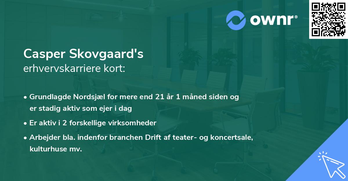 Casper Skovgaard's erhvervskarriere kort