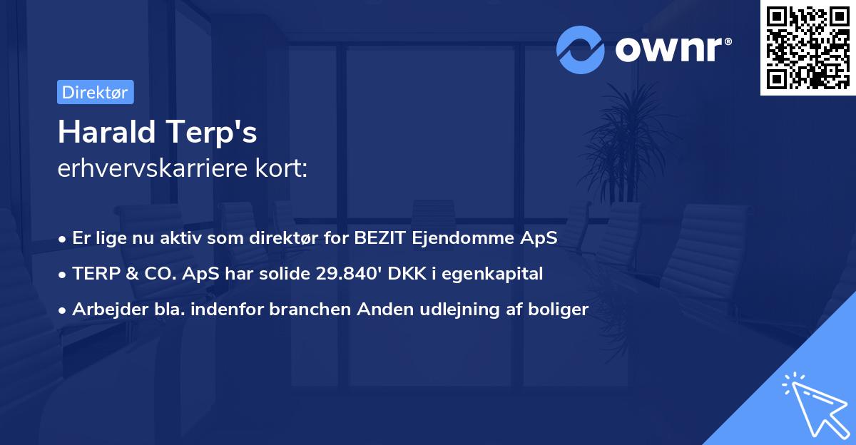 Harald Terp's erhvervskarriere kort