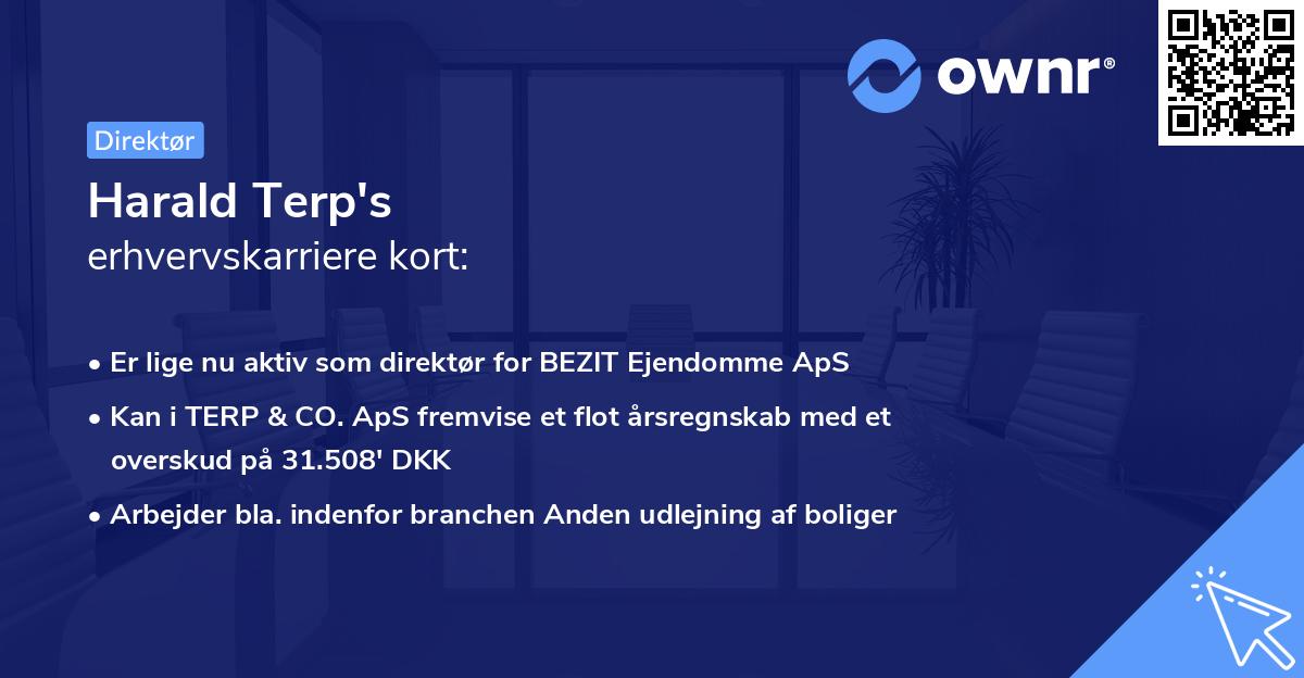 Harald Terp's erhvervskarriere kort