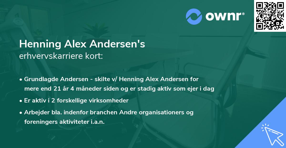 Henning Alex Andersen's erhvervskarriere kort