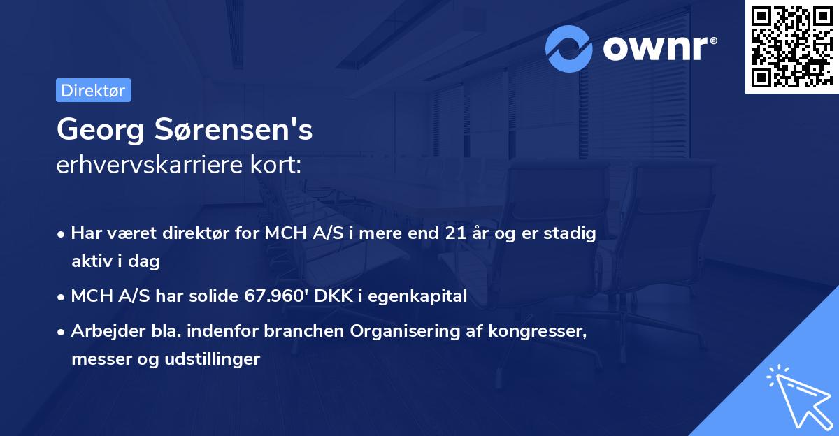 Georg Sørensen's erhvervskarriere kort