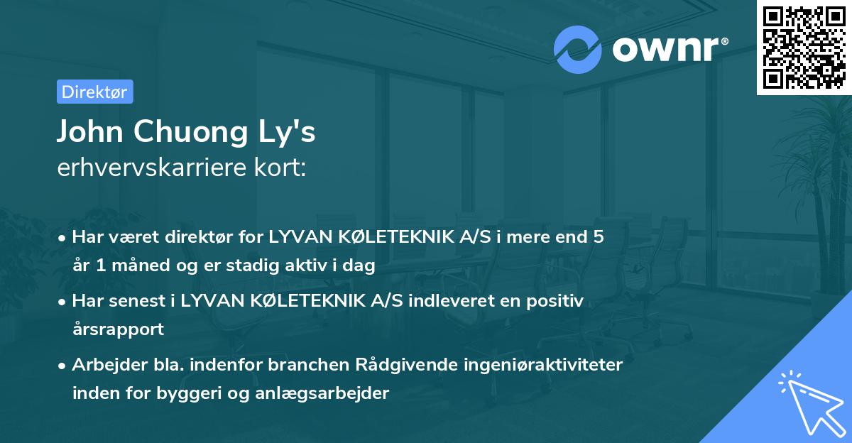 John Chuong Ly's erhvervskarriere kort