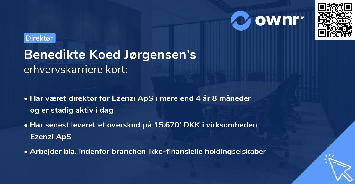 Benedikte Koed Jørgensen's erhvervskarriere kort