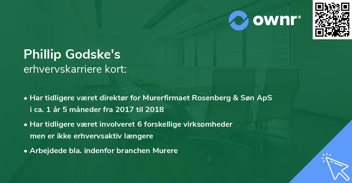 Phillip Godske's erhvervskarriere kort