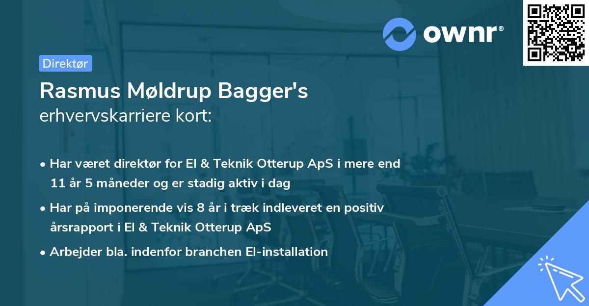 Rasmus Møldrup Bagger's erhvervskarriere kort