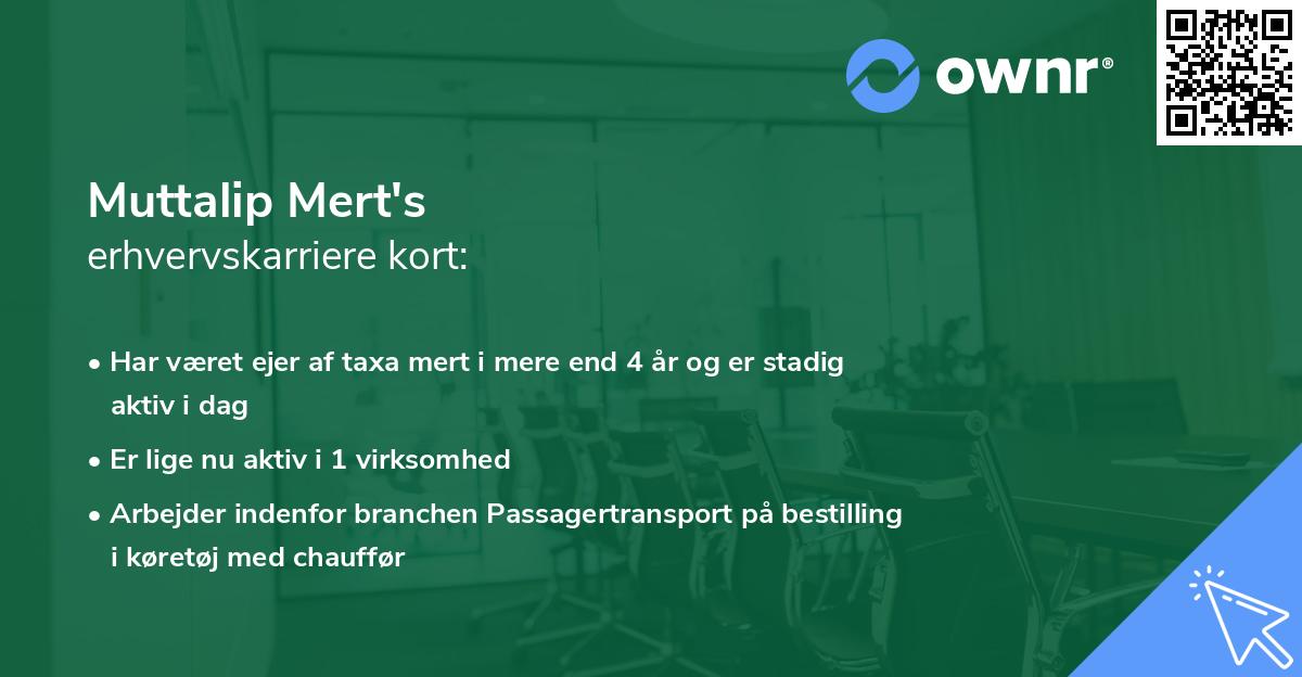 Muttalip Mert's erhvervskarriere kort